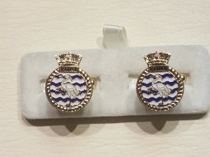 HMS Vidal enamelled cufflinks - Click Image to Close